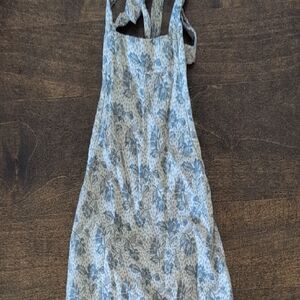 Rylee + Cru Blue and Cream Floral Romper